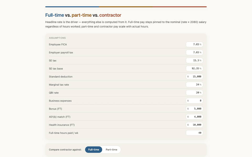 Contractor Calculator screenshot