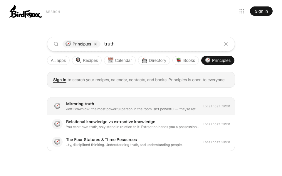 Search screenshot